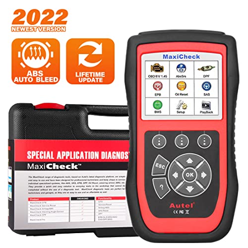 Autel MaxiCheck Pro ABS Bleed Scan Tool con Diagnóstico de Airbag ABS SRS, Reinicio de Aceite, Servicio EPB, SAS, BMS para Vehículos Específicos (la Mayoría hasta el Año 2015)