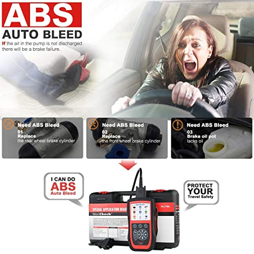 Autel MaxiCheck Pro ABS Bleed Scan Tool con Diagnóstico de Airbag ABS SRS, Reinicio de Aceite, Servicio EPB, SAS, BMS para Vehículos Específicos (la Mayoría hasta el Año 2015)