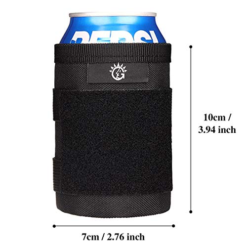 BAIGIO Fundas para latas Cerveza Tacticas Funda de Botella Bebidas Manga Rechoncha de Latas Decoración para Fiesta Boda (Negro)