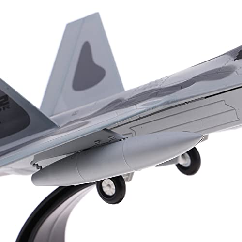 Baoblaze Avión de Combate F-22 Raptor - 2005 - Avión de Metal Fundido a Presión 1: 100, Incluye Soporte de Aleación