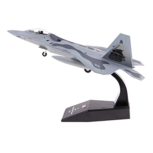 Baoblaze Avión de Combate F-22 Raptor - 2005 - Avión de Metal Fundido a Presión 1: 100, Incluye Soporte de Aleación