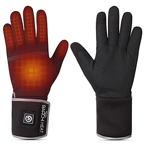 BARCHI HEAT 7.4V 2200MAH Liners Guantes con calefacción, Trabajo de Invierno Guantes con calefacción para Hombres Mujeres Invierno al Aire Libre Trabajo de Alta precisión