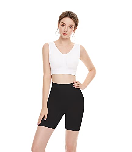 BATHRINS Mujeres Bragas Leggings Short de Seguridad Shorts Anti Rozaduras Calzoncillos de Pierna Polainas Elásticos Boxers Invisibles Bragas