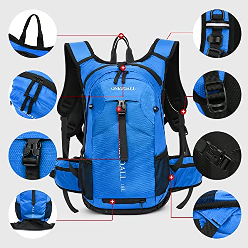 BBD Mochila de Ciclismo 18L Unisex Impermeable con Funda de Casco, Adecuado para Senderismo Running Montanismo Camping Viaje Deporte al Aire Libre