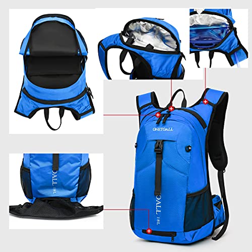 BBD Mochila de Ciclismo 18L Unisex Impermeable con Funda de Casco, Adecuado para Senderismo Running Montanismo Camping Viaje Deporte al Aire Libre