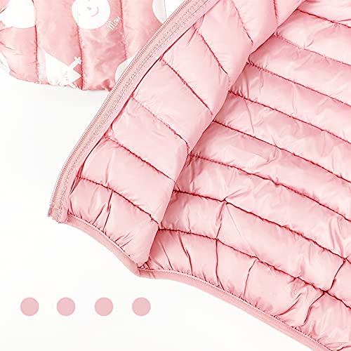 Bebé Chaqueta Invierno, Niños Niñas Abrigo con Capucha Traje de Nieve Manga Larga Outfits Calentar Warmer Regalos Ropa 1-2 años,Rosa