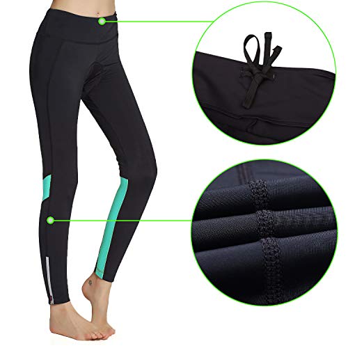 beroy Ciclismo Medias Mujer Largo Ciclismo Pantalones Legging Bicicleta con 4D Gel acolchado Compresión Alta Densidad Transpirable