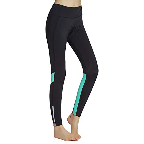 beroy Ciclismo Medias Mujer Largo Ciclismo Pantalones Legging Bicicleta con 4D Gel acolchado Compresión Alta Densidad Transpirable