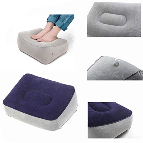 BESPORTBLE 2 UNIDS Pies Inflables Resto Almohada Cojín Reposapiés Apoyo Almohada para Oficina de Viajes Coche Camping Avión de Pie Masaje de Taburete Cojín