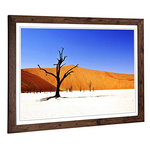 Big Box Art - Cuadro Enmarcado (62 x 45 cm), diseño de Paisaje del Desierto de Namibia con árboles