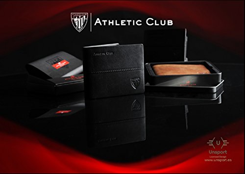 Billetero Oficial Athletic Club Bilbao de Piel en Color marrón Grabado con Escudo y Letras.