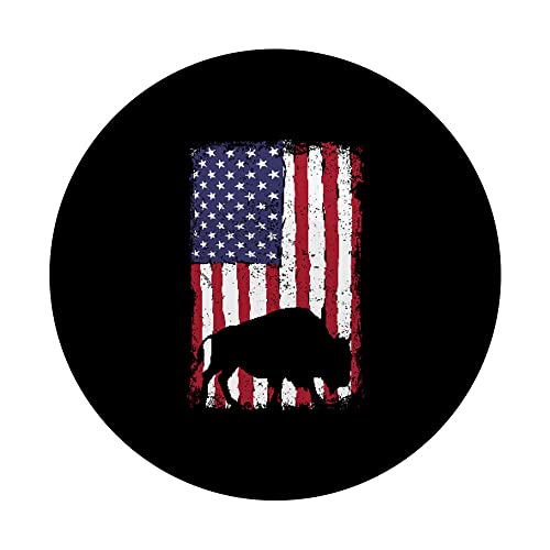 Bisonte Americano Búfalo - Animales Bisontes PopSockets PopGrip Intercambiable