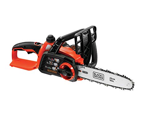 BLACK+DECKER GKC1825L20 Motosierra a batería 18V 2 Ah Espada 25 cm Diseño ergonómico Sistema de aceite sin fugas