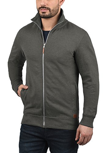 BLEND Alio Chaqueta Sudadera Jersey con Capucha con Cremallera con Forro Polar Suave Al Tacto, tamaño:L, Color:Pewter Mix (70817)