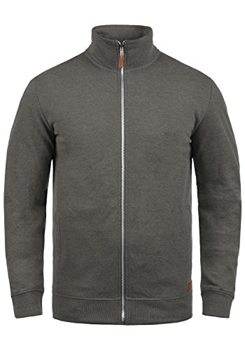 BLEND Alio Chaqueta Sudadera Jersey con Capucha con Cremallera con Forro Polar Suave Al Tacto, tamaño:L, Color:Pewter Mix (70817)