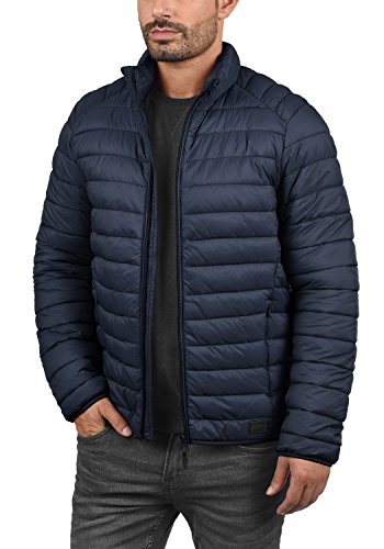 Blend Nils - Chaqueta de invierno acolchada para hombre, con cuello alto, azul marino (70230), S