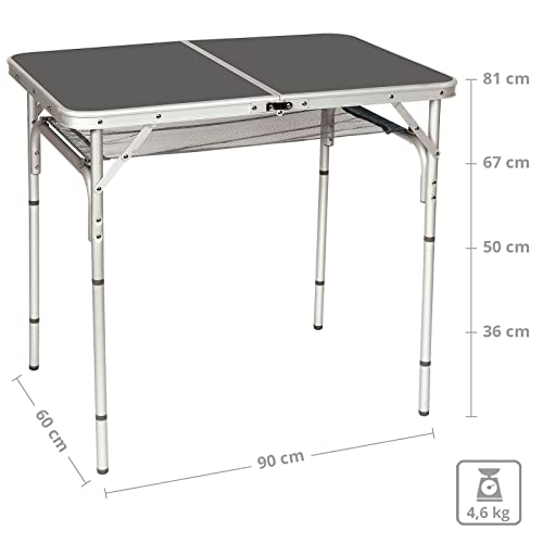 Bo-Camp Premium - Mesa con Patas extraíbles/Regulables 90 x 60 cm