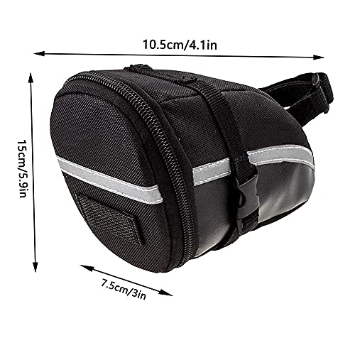 Bolsa Bicicleta, Bolsa de Sillín de Ciclismo, Bolsa Sillín Almacenamiento Ciclismo, Adecuado para Bicicletas de Carretera, Bicicletas de Montaña, Bicicletas Urbanas