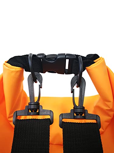 Bolsa/Mochila estanca Waterproof para almacenar Tus Objetos Resistente al Agua Ideal para Trekking, Pesca, navegación, Escalada, Surf, pádel Surf, Varios tamaños y Colores (Naranja, 2 litros)