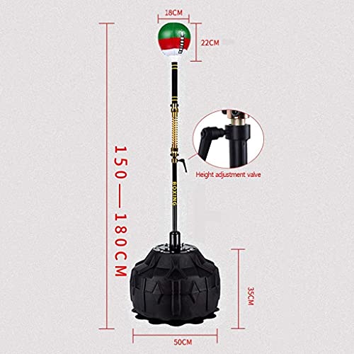 Bolsas De Velocidad De Boxeo Reflex Ball Cobra Bag Bag Punch Bag Stand, Punch Ball Independiente Altura Ajustable De 150-180cm Boxing Adult Kids Reflex Speed Bagc