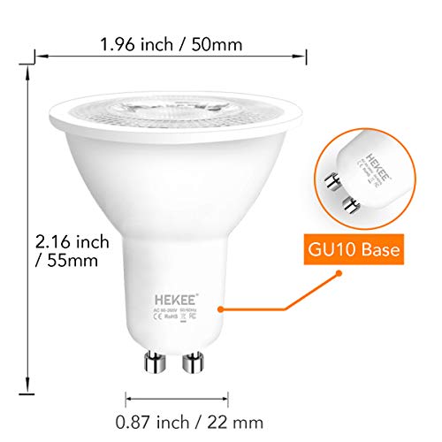 Bombilla LED GU10, 7W Spot, 700 LM, Blanco Cálido 2700k, Equivalente de 60Watt (Pack de 10)