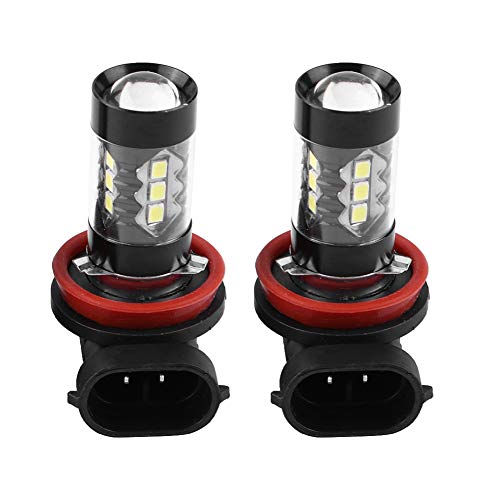 Bombillas LED H8 H11 Xtreme Super Bright 6000K | 2 piezas H11 H8 12V-24V 80W Coche de alta potencia LED brillante Bombillas de luz diurna antiniebla