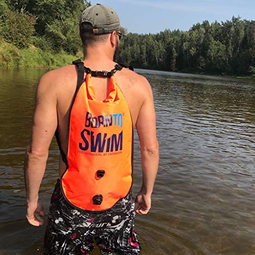 BornToSwim® - Mochila unisex impermeable para nadadores y triatletas Swimrun con logo Born To Swim (35 x 70 cm, bolsa seca)