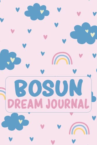 Bosun Dream Journal: Seamless Pattern With Clouds And Rainbow In Cartoon Style, Cute Bosun Gift (6x9, 120 Pages)