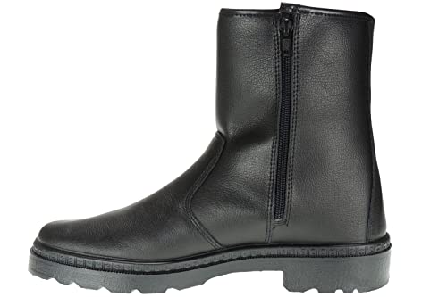 Bota Trabajo Hombre. Marca POSTIGO 40. Media Caña en Piel Flor Curtida. Campo. Labores Agrícolas. Bota Protección. Montaña. Forro Abrigo Negro Talla 44