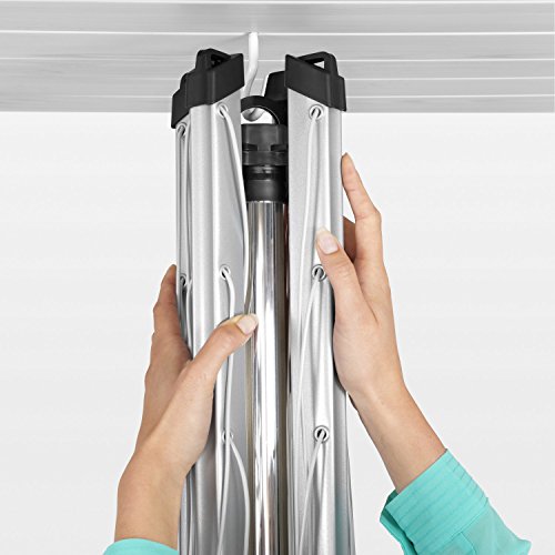 Brabantia Lift-O-Matic Tendedero de Jardín con Soporte, Acero Inoxidable, Gris metalizado, 50 m de cuerda