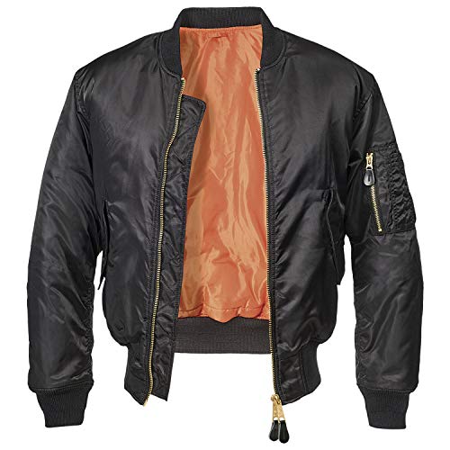 Brandit MA1 Jacke Chaqueta, Negro, M para Hombre