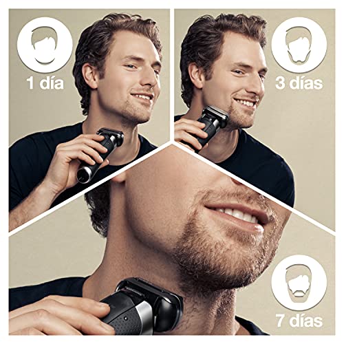 Braun Series 9 Pro Afeitadora Eléctrica Hombre, Máquina de Afeitar Barba con Recortadora ProLift y Cabezal 4en1, Centro de Limpieza y Carga 5en1, Funda, Recargable, Inalámbrica, 9466 CC, Negro