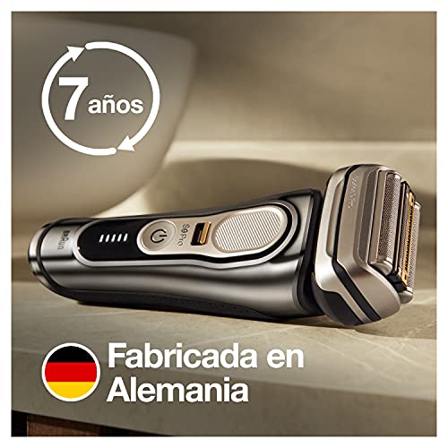 Braun Series 9 Pro Afeitadora Eléctrica Hombre, Máquina de Afeitar Barba con Recortadora ProLift y Cabezal 4en1, Centro de Limpieza y Carga 5en1, Funda, Recargable, Inalámbrica, 9466 CC, Negro