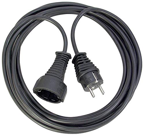 Brennenstuhl cable alargador de corriente de 25 m (alargador eléctrico para interiores) negro