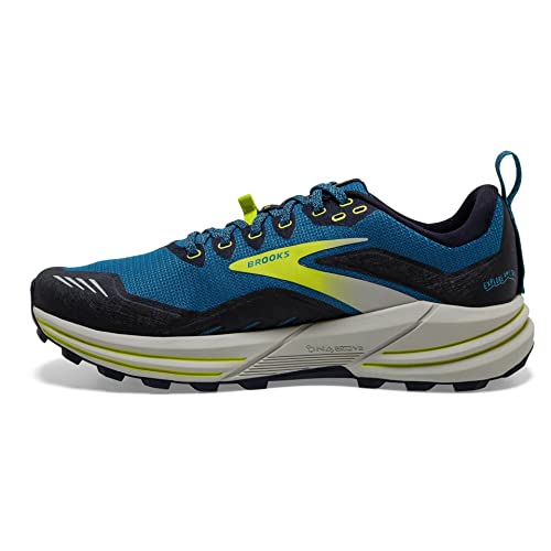 Brooks Cascadia 16, Zapatillas para Correr Hombre, Mykonos Blue Peacoat Lime, 44 EU