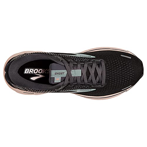 Brooks Ghost 14, Zapatillas para Correr Mujer, Black Pearl Peach, 38.5 EU