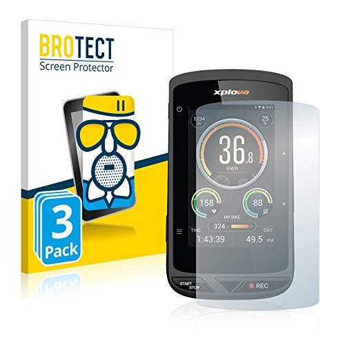 BROTECT Protector Pantalla Cristal Mate Compatible con Xplova X5 Protector Pantalla Anti-Reflejos Vidrio, AirGlass (3 Unidades)