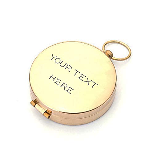 Brújula fotográfica Personalizada Texto Grabado Brújula Luminosa Reloj de Bolsillo Multifuncional Brújula Padre, Novio, Esposo