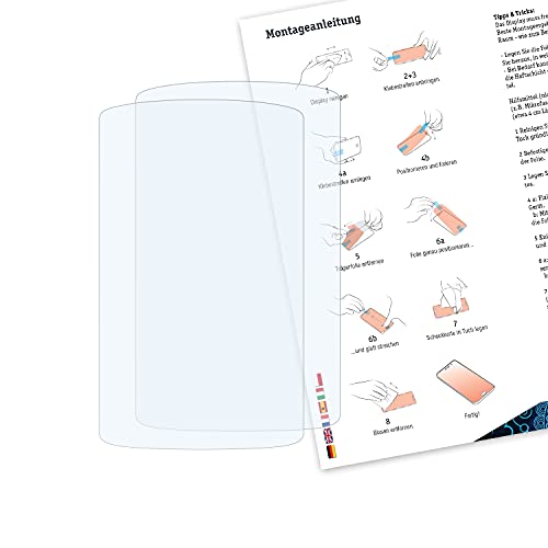 Bruni Película Protectora Compatible con Acer Xplova X5 Protector Película, Claro Lámina Protectora (2X)