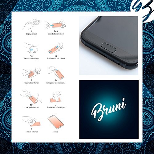 Bruni Película Protectora Compatible con Acer Xplova X5 Protector Película, Claro Lámina Protectora (2X)