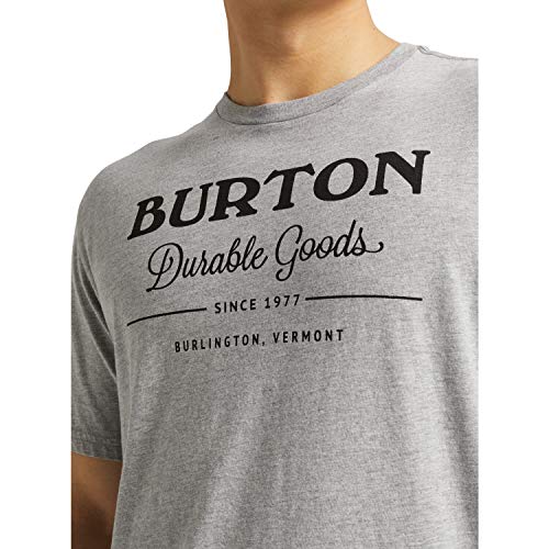 Burton Durable Goods Camiseta, Hombre, Gray Heather, XL