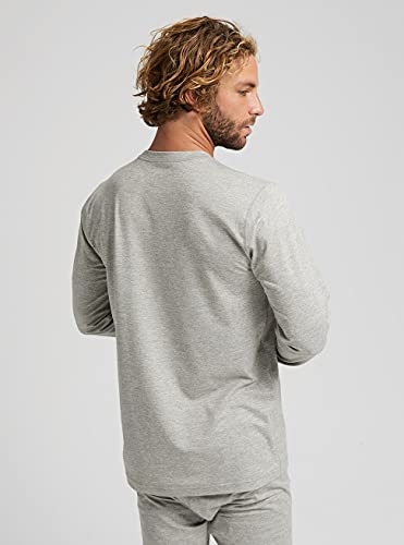 Burton Midweight Crew Camiseta, Gris Heather, 50 para Hombre