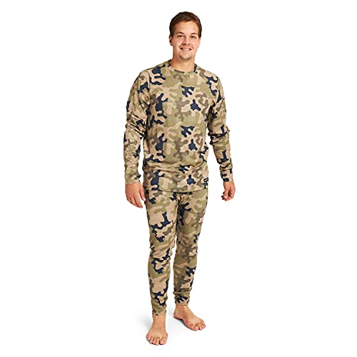 Burton Midweight Crew Camiseta, Martini Olive Terra Camo, 46 para Hombre