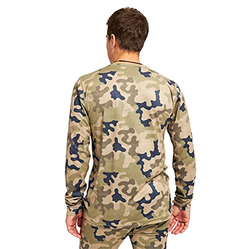 Burton Midweight Crew Camiseta, Martini Olive Terra Camo, 46 para Hombre