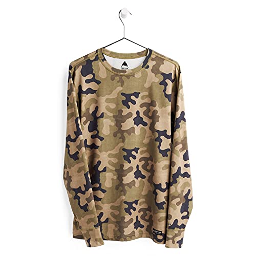 Burton Midweight Crew Camiseta, Martini Olive Terra Camo, 46 para Hombre