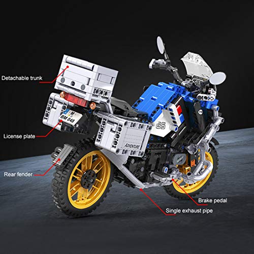 Bybo Motocicleta técnica para BMW R 1250 GS Adventure, Super Motorrad, modelo de carreras de tecnología 948 bloques de sujeción compatibles con Lego Technic