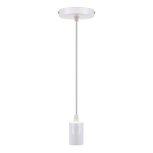 Cable para Luz Lámpara del Techo, EIVOTOR 1M E27 Portalámparas,Accesorios de La Lámpara DIY, Aplicable a Grandes Luces Decorativas en Forma de Bola, Bombillas de Estilo Vintage Edison y Bombilla