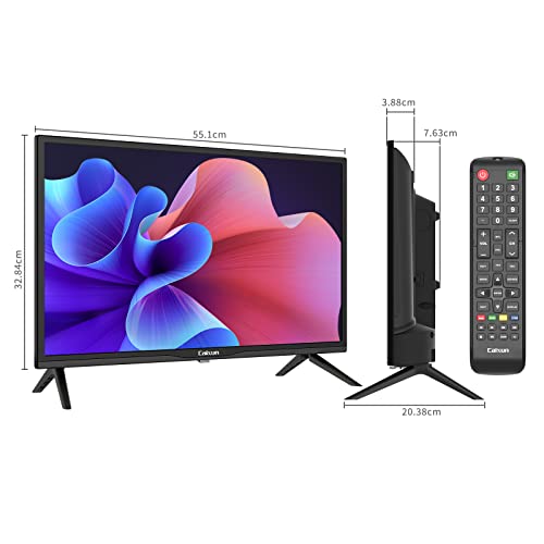 Caixun EC24Z2 LED HD TV 24 Pulgadas (60 cm), Resolución 720P 2021, Triple Tuner (DVB_S/S2/T/T2), HDMI, VGA, USB, 60HZ (24 Pulgadas-TV)