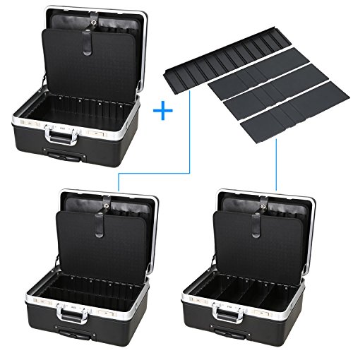 Caja de herramientas de aluminio, con asa telescópica, con ruedas, llaves y pizarra de herramientas