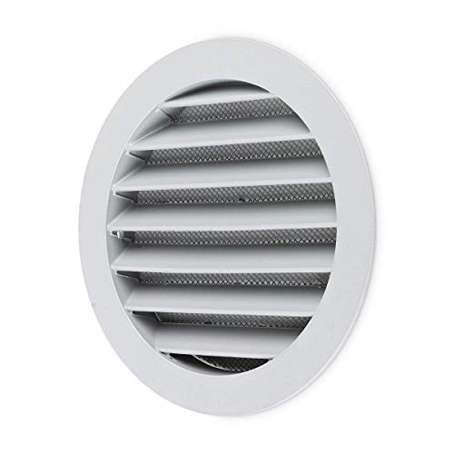 calimaero WSGG Rejilla Ventilacion Aluminio 125 mm Rejillas de Ventilacion redonda con Malla Mosquitera (2x2 mm) Rejillas para Chimeneas Acondicionado Ventilacion Coche